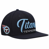 Tennessee Titans Pro Standard Script Wordmark Snapback Hat Navy - NFL
