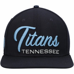 Tennessee Titans Pro Standard Script Wordmark Snapback Hat Navy - NFL