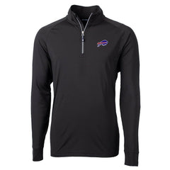 Buffalo Bills Cutter & Buck Adapt Eco Knit Quarter-Zip Pullover Jacket Black - NFL