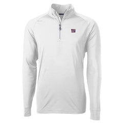 New York Giants Cutter & Buck Adapt Eco Knit Quarter-Zip Pullover Jacket White - NFL