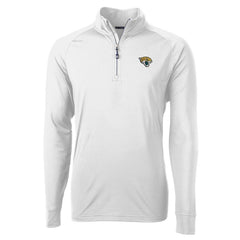Jacksonville Jaguars Cutter & Buck Adapt Eco Knit Quarter-Zip Pullover Jacket White - NFL
