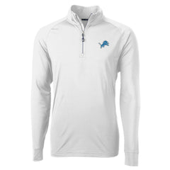 Detroit Lions Cutter & Buck Adapt Eco Knit Quarter-Zip Pullover Jacket White - NFL