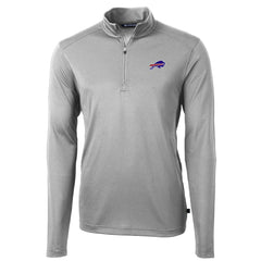 Buffalo Bills Cutter & Buck Virtue Eco Pique Recycled Quarter-Zip Pullover Jacket Gray - NFL