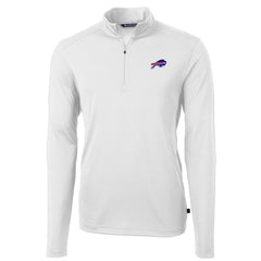 Buffalo Bills Cutter & Buck Virtue Eco Pique Recycled Quarter-Zip Pullover Jacket White - NFL