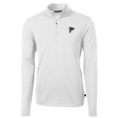 Atlanta Falcons Cutter & Buck Virtue Eco Pique Recycled Quarter-Zip Pullover Jacket White - NFL