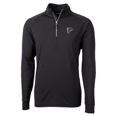 Atlanta Falcons Cutter & Buck Big & Tall Adapt Eco Knit Quarter-Zip Pullover Jacket Black - NFL