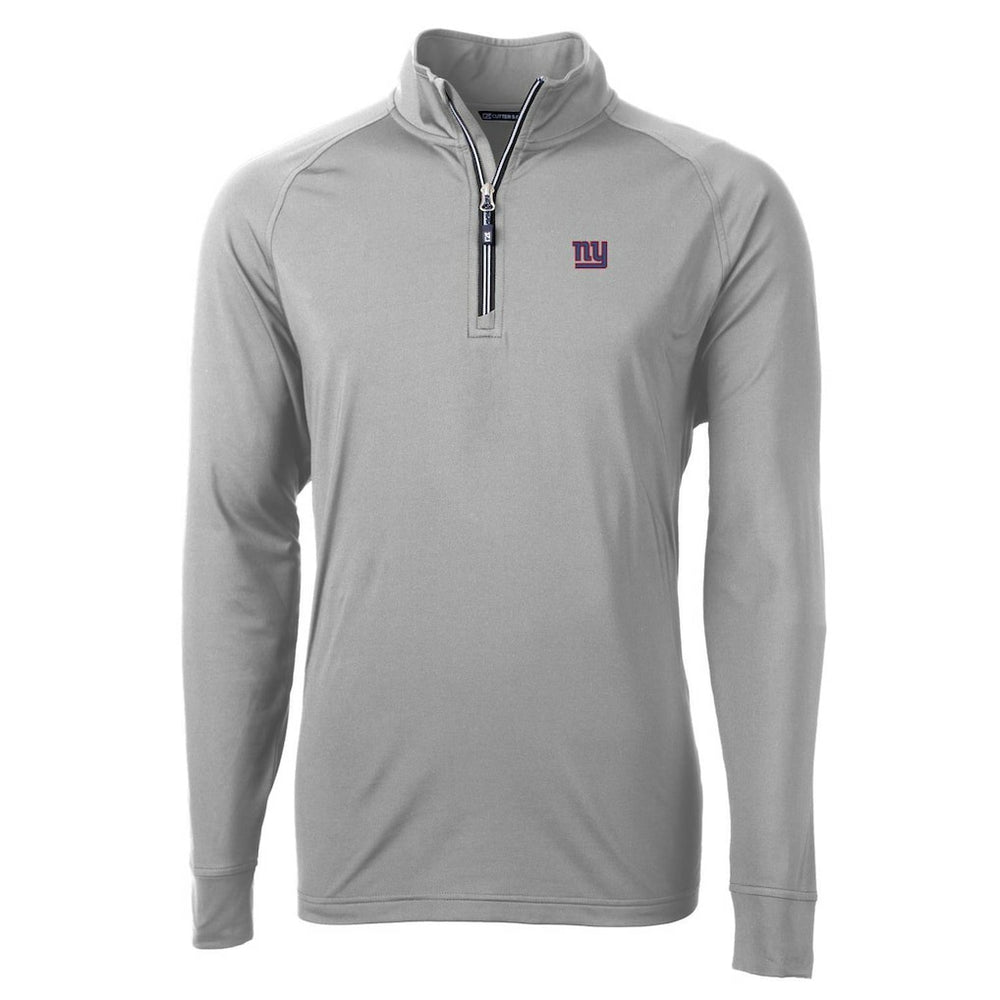 New York Giants Cutter & Buck Big & Tall Adapt Eco Knit Quarter-Zip Pullover Jacket Gray - NFL