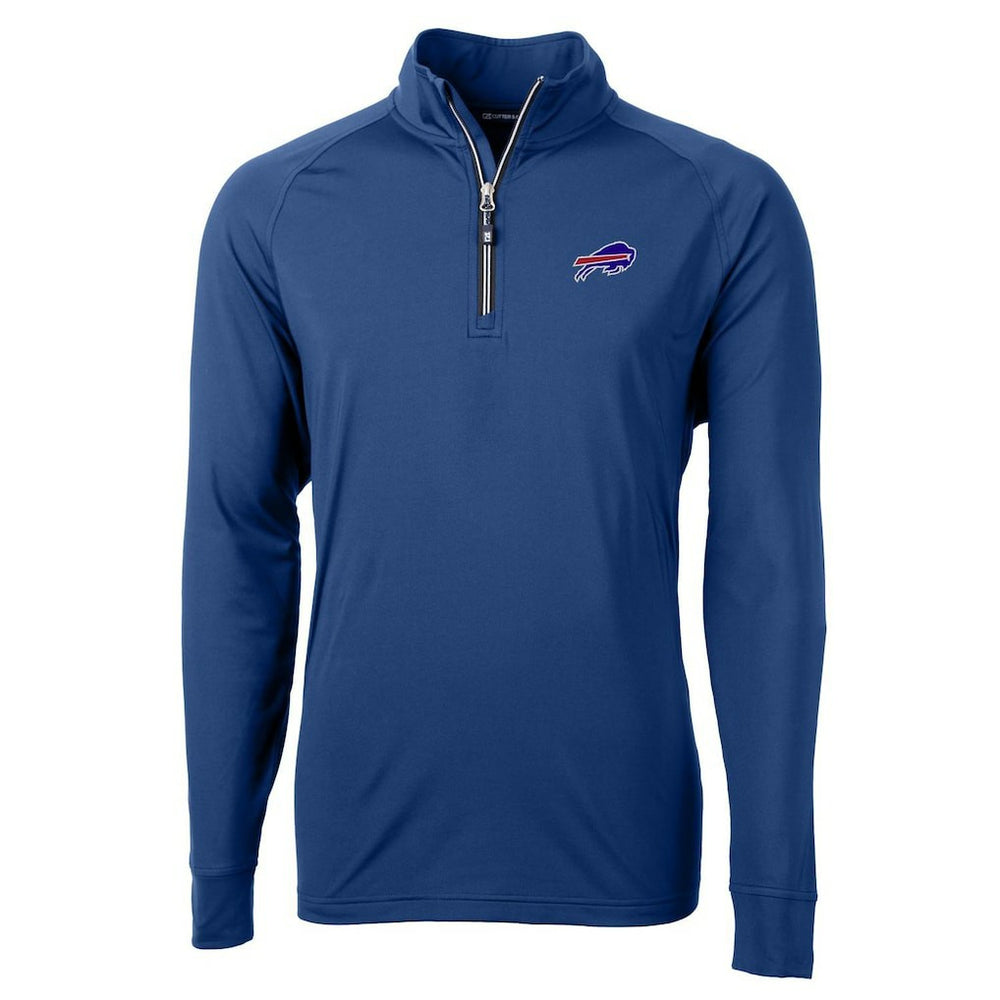 Buffalo Bills Cutter & Buck Big & Tall Adapt Eco Knit Quarter-Zip Pullover Jacket Royal - NFL