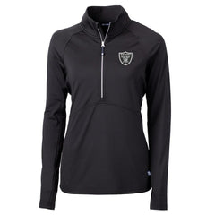 Las Vegas Raiders Cutter & Buck Women's Adapt Eco Knit Half-Zip Pullover Jacket Black - NFL