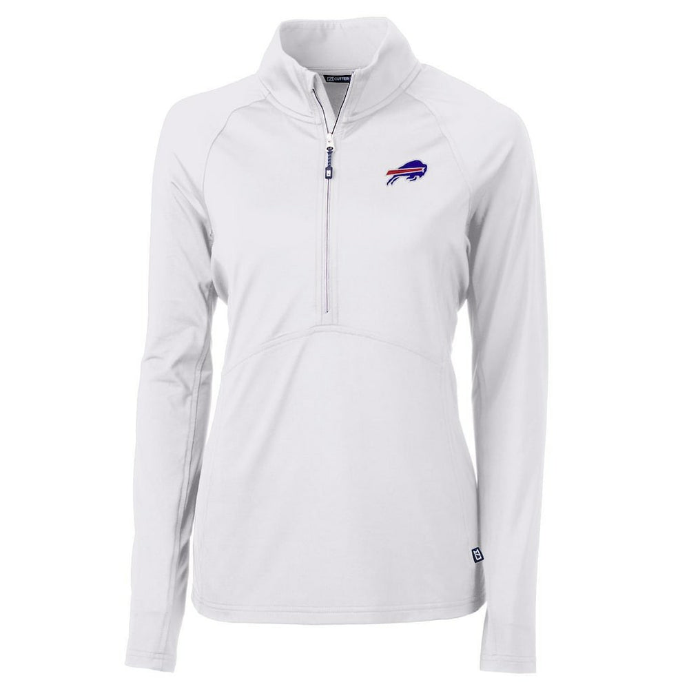 Buffalo Bills Cutter & Buck Women's Adapt Eco Knit Half-Zip Pullover Jacket White - NFL