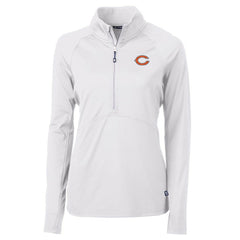Chicago Bears Cutter & Buck Women's Adapt Eco Knit Half-Zip Pullover Jacket White - NFL