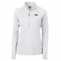 Baltimore Ravens Cutter & Buck Women's Adapt Eco Knit Half-Zip Pullover Jacket White - NFL