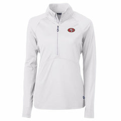 San Francisco 49ers Cutter & Buck Women's Adapt Eco Knit Half-Zip Pullover Jacket White - NFL