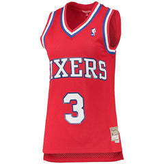 Mitchell & Ness - Allen Iverson Philadelphia 76ers Women's 2002/03 Hardwood Classics Swingman Jersey - Red