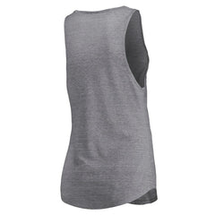 Fanatics - Brooklyn Nets Women's Quality Time Open Scoop Neck Tri-Blend Tank Top - Heathered Gray