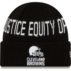 Cleveland Browns New Era Team Social Justice Cuffed Knit Hat Black - NFL