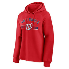 Washington Nationals Fanatics Women's Perfect Play Raglan Pullover Hoodie On Sale