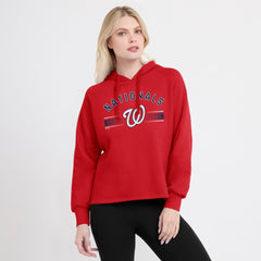 Washington Nationals Fanatics Women's Perfect Play Raglan Pullover Hoodie On Sale