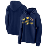 Milwaukee Brewers Fanatics Women's Perfect Play Raglan Pullover Hoodie On Sale