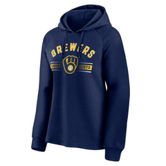 Milwaukee Brewers Fanatics Women's Perfect Play Raglan Pullover Hoodie On Sale