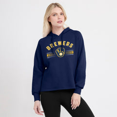 Milwaukee Brewers Fanatics Women's Perfect Play Raglan Pullover Hoodie On Sale