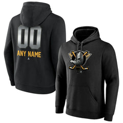 Anaheim Ducks - Personalized Midnight Mascot Logo Pullover Hoodie Black