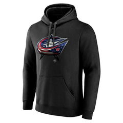Columbus Blue Jackets - Personalized Midnight Mascot Logo Pullover Hoodie Black