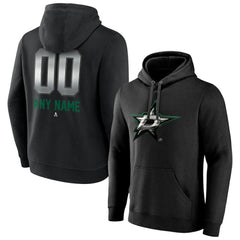 Dallas Stars - Personalized Midnight Mascot Logo Pullover Hoodie Black