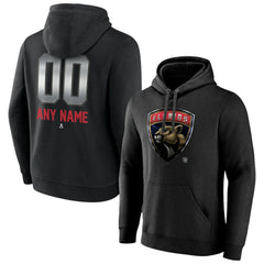 Florida Panthers - Personalized Midnight Mascot Logo Pullover Hoodie Black