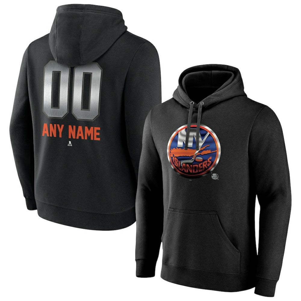 New York Islanders - Personalized Midnight Mascot Logo Pullover Hoodie Black