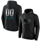 San Jose Sharks - Personalized Midnight Mascot Logo Pullover Hoodie Black