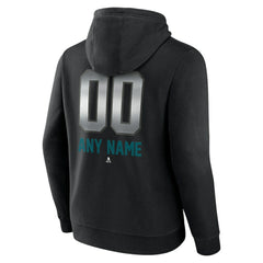 San Jose Sharks - Personalized Midnight Mascot Logo Pullover Hoodie Black