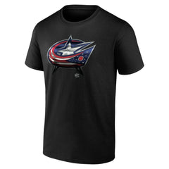 Columbus Blue Jackets - Personalized Midnight Mascot Logo T-Shirt Black