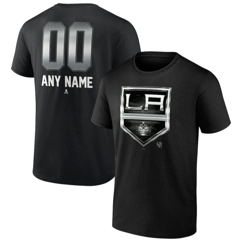 Los Angeles Kings - Personalized Midnight Mascot Logo T-Shirt Black