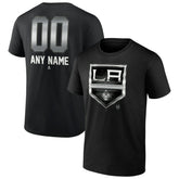 Los Angeles Kings - Personalized Midnight Mascot Logo T-Shirt Black