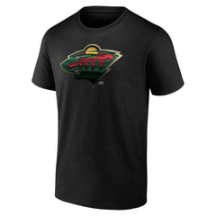 Minnesota Wild - Personalized Midnight Mascot Logo T-Shirt Black