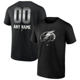 Tampa Bay Lightning - Personalized Midnight Mascot Logo T-Shirt Black