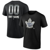 Toronto Maple Leafs - Personalized Midnight Mascot Logo T-Shirt Black