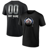 Winnipeg Jets - Personalized Midnight Mascot Logo T-Shirt Black