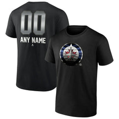Winnipeg Jets - Personalized Midnight Mascot Logo T-Shirt Black