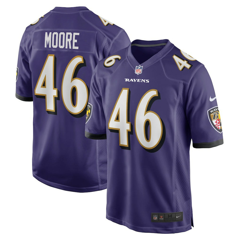 Nick Moore Baltimore Ravens Game Jersey Purple - Nike