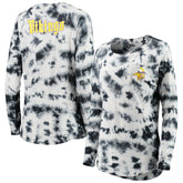 Minnesota Vikings New Era Women's Tie-Dye Long Sleeve T-Shirt Black - NFL