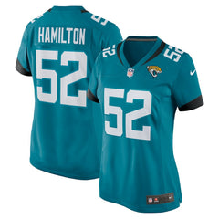 DaVon Hamilton Jacksonville Jaguars Women's Game Jersey Teal - Nike