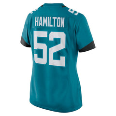 DaVon Hamilton Jacksonville Jaguars Women's Game Jersey Teal - Nike