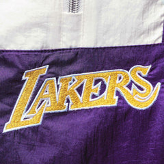 Mitchell & Ness - Los Angeles Lakers Women's Half-Zip Windbreaker 2.0 Hoodie - Purple