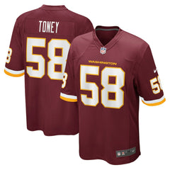 Shaka Toney Washington Football Team Game Jersey Burgundy - Nike