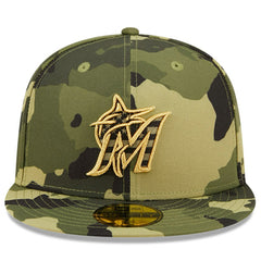 Miami Marlins New Era 2022 Armed Forces Day On-Field 59FIFTY Fitted Hat On Sale
