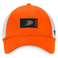 Anaheim Ducks - Fanatics Authentic Pro Rink Trucker Snapback Hat Orange/White