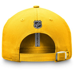 Nashville Predators - Fanatics Authentic Pro Rink Adjustable Hat Gold