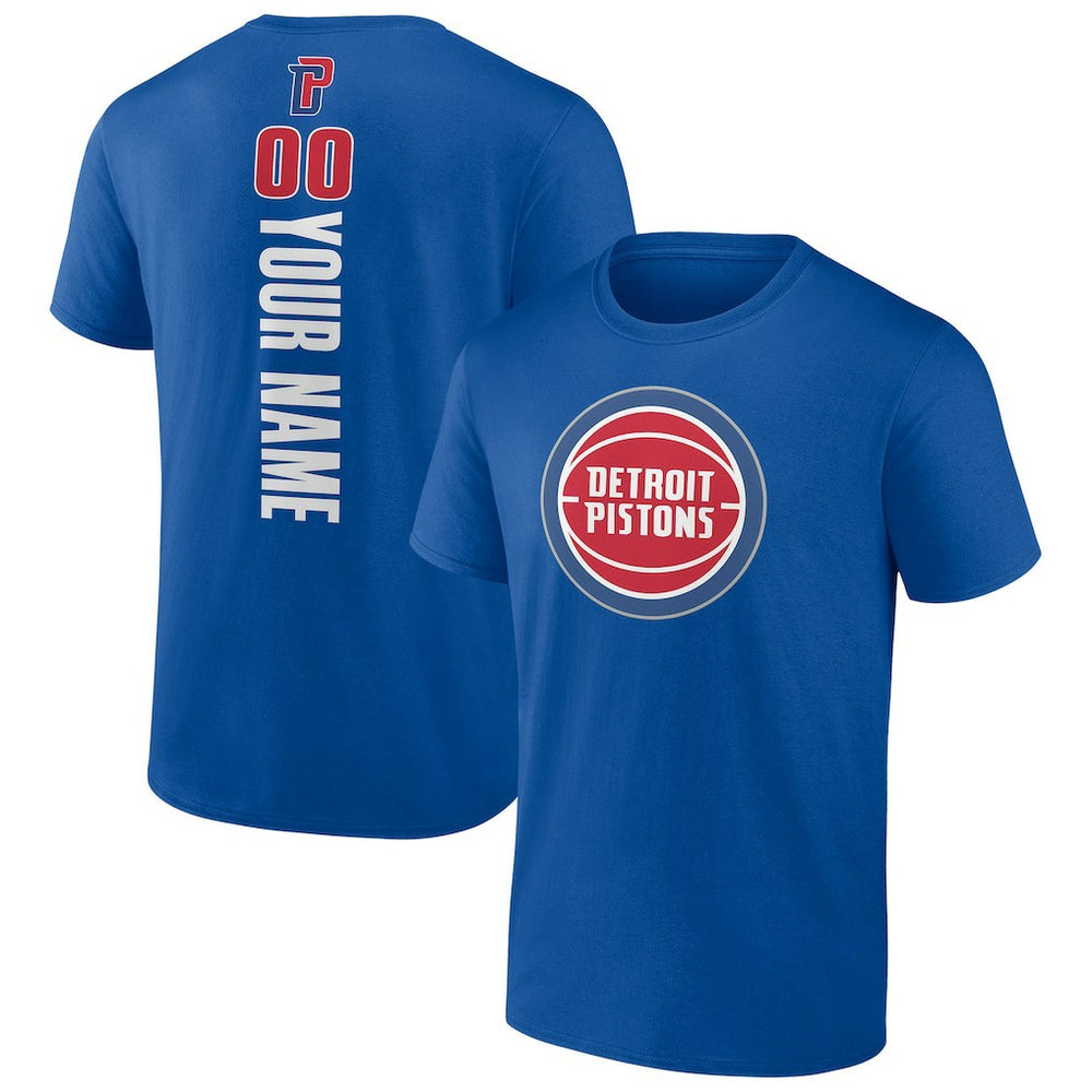 NBA - Detroit Pistons Personalized Playmaker Team T-Shirt - Blue